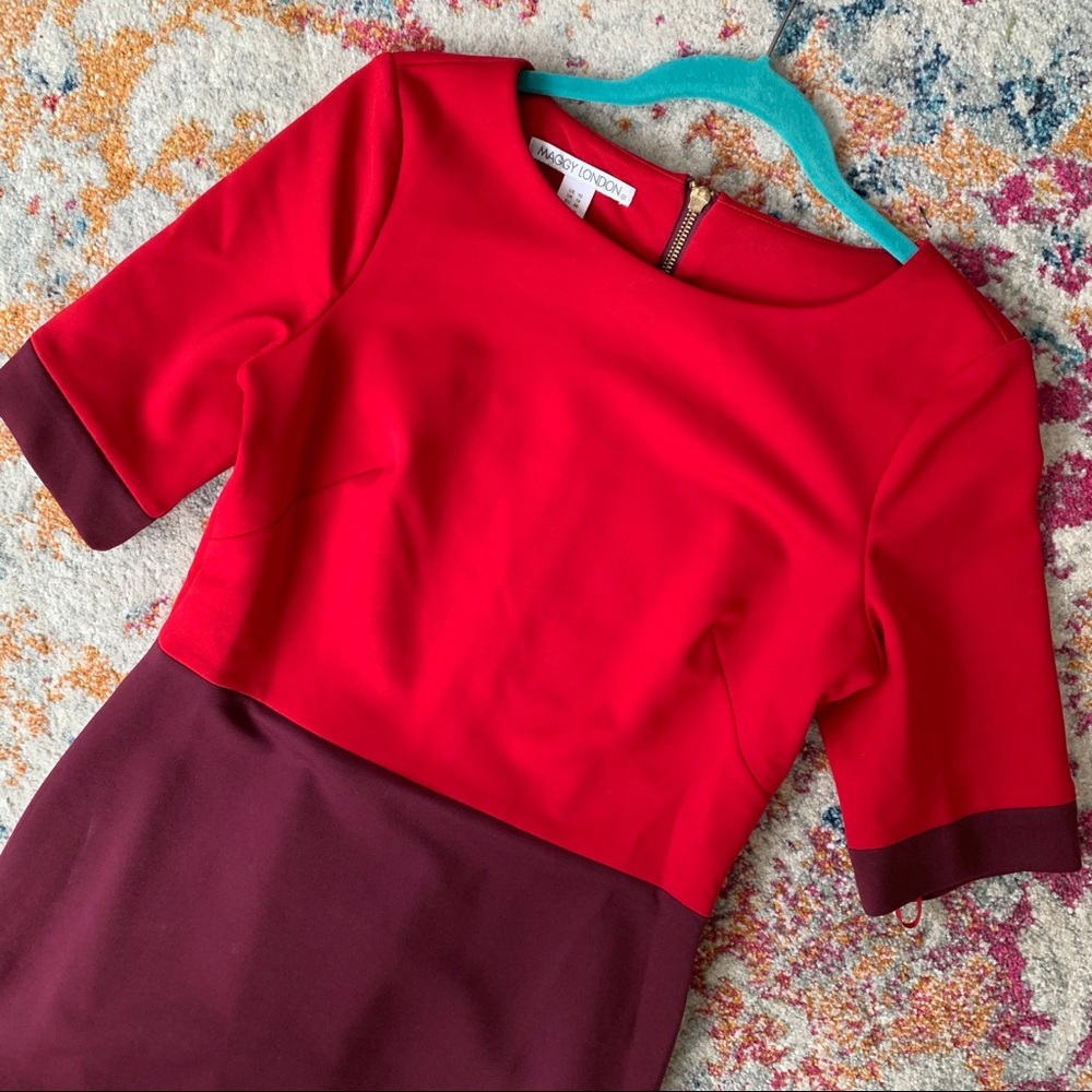 Two-tone Maggie London midi dress